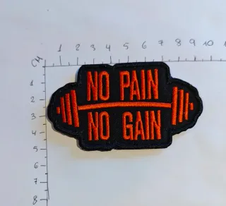 Parche velcro "no pain, no gain"
