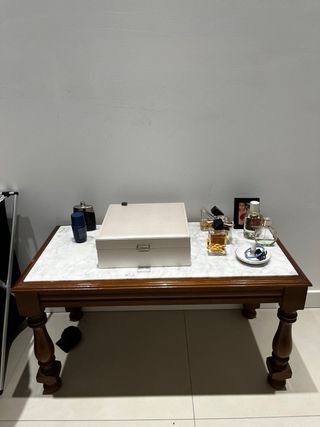 Mesa de centro madera y mármol