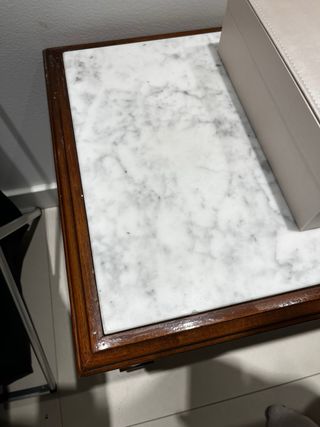 Mesa de centro madera y mármol