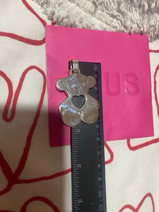 Colgante Tous Oso Corazón Plata Pulido