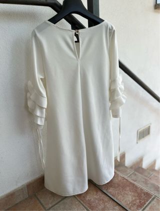 Mini abito bianco elegante taglia unica
