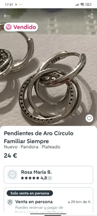 Pendientes Aro Círculo Familiar Pandora