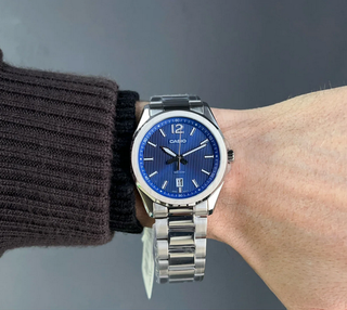 Orologio Casio Uomo Blu Argento