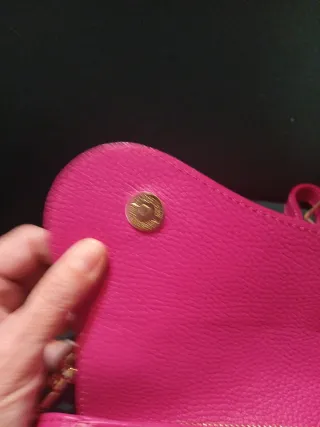 Bolso piel fucsia