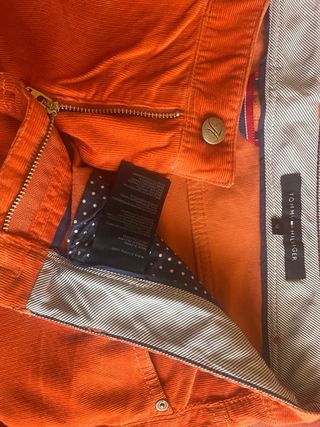 Pantalón pana fina Tommy Hilfiger naranja Talla 46