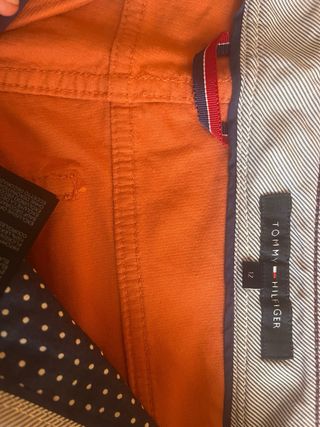 Pantalón pana fina Tommy Hilfiger naranja Talla 46