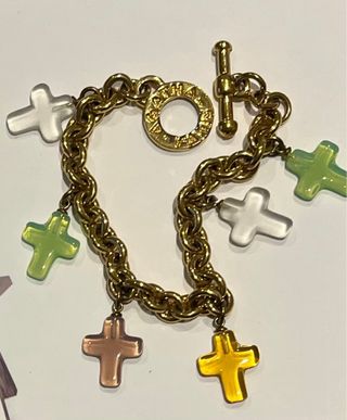Conjunto Pulsera y Pendientes con cruces de pasta