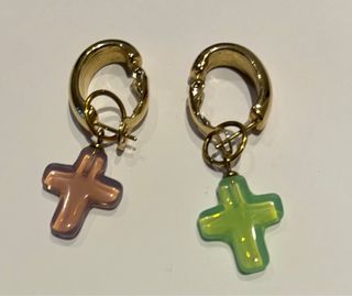 Conjunto Pulsera y Pendientes con cruces de pasta