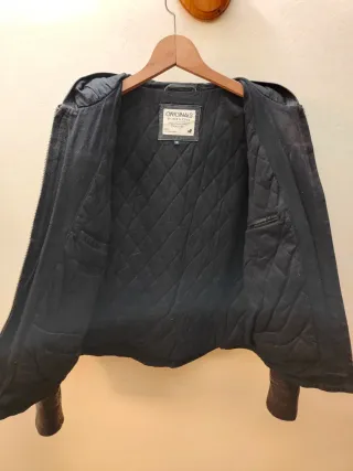 Chaqueta de cuero Jack & Jones con capucha