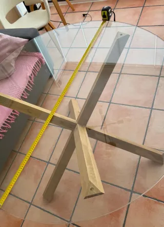 Mesa Jysk Cristal y Madera