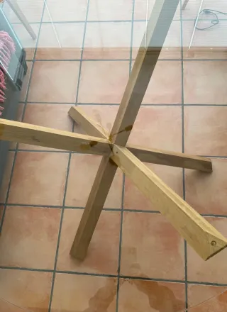 Mesa Jysk Cristal y Madera