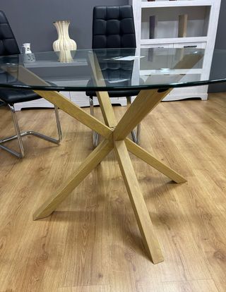 Mesa Comedor Cristal Redonda ¡PÁGALO EN CASA!