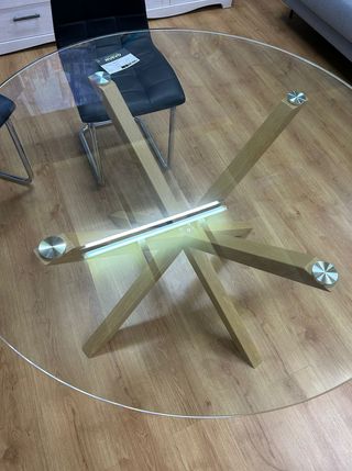 Mesa Comedor Cristal Redonda ¡PÁGALO EN CASA!