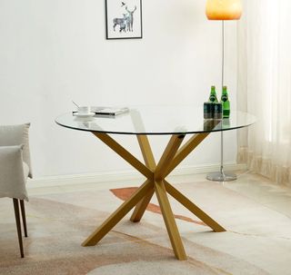 Mesa Comedor Cristal Redonda ¡PÁGALO EN CASA!