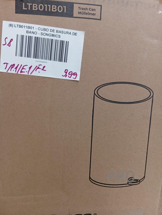 Cubo de Basura de Baño - LTB011B01 - SONGMICS
