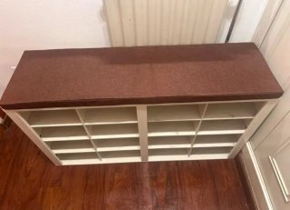Banco con Estantes de madera zapatero con asiento