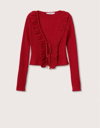 Chaqueta Top Roja con Volantes