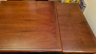 Mesa comedor madera de nogal 1,90 extensible a 2,7