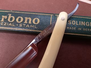 Navaja afeitar Karbono Solingen nueva afilada