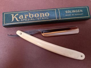 Navaja afeitar Karbono Solingen nueva afilada