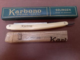 Navaja afeitar Karbono Solingen nueva afilada
