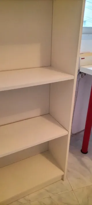 Estantería blanca de madera 5 estantes