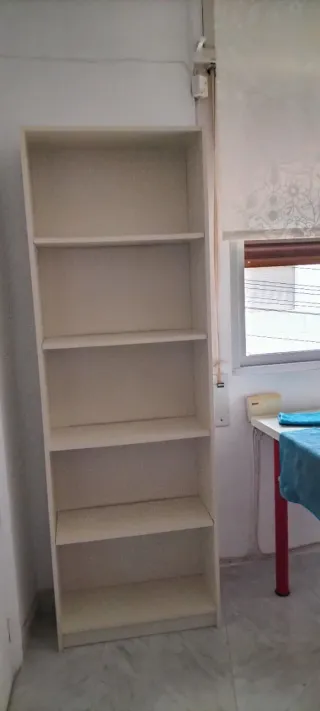 Estantería blanca de madera 5 estantes