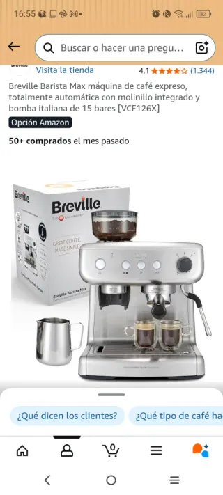 Cafetera Breville Barista Max Automática