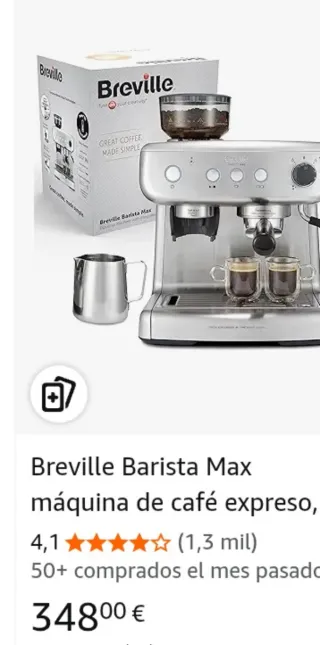 Cafetera Breville Barista Max Automática