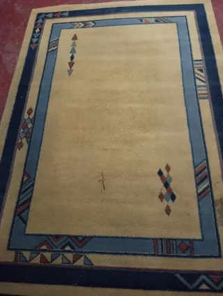 Alfombra Beige y Azul