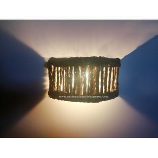 Aplique calado de esparto natural