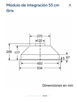 Campana extractora Balay 3BF263NX Gris