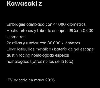 Kawasaki Z750 Naranja 2011 - 42.000 km