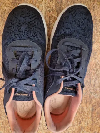 Zapatillas Skechers Azul y Rosa