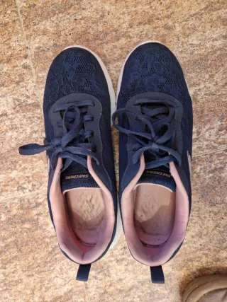 Zapatillas Skechers Azul y Rosa