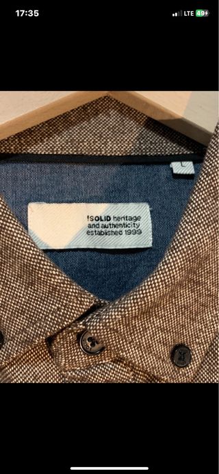 Camisa manga larga !Solid Talla L