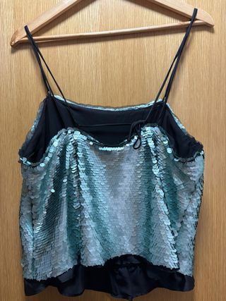 Top lentejuelas Mango