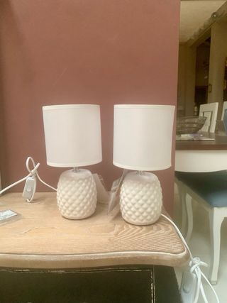 Juego de 2 lámparas de noche blancas