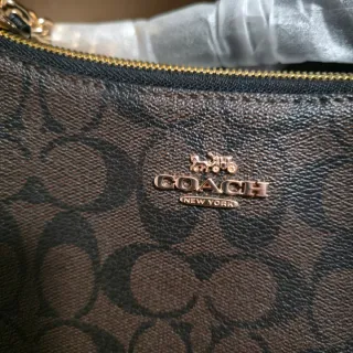 Bolso Coach Teri Signature Marrón Dorado