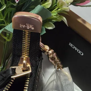 Bolso Coach Teri Signature Marrón Dorado