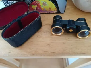 Prismáticos Ópera Vintage Dorados