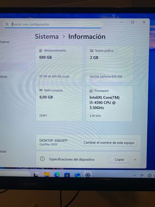 PC Dell Optiplex 3020 Escritorio