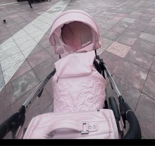 Carro bebé Junama rosa con silla de paseo