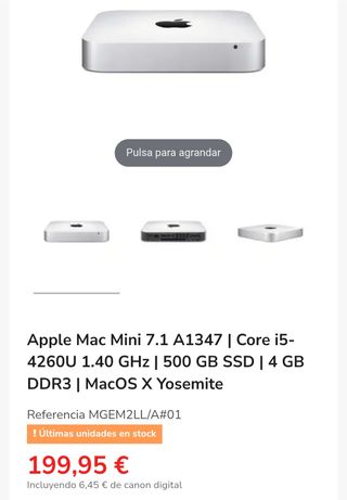 Apple Mac Mini A1347 Core i5 500 GB
