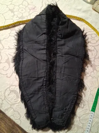 Colletto pelliccia capra nero