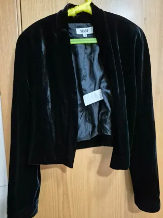 Americana terciopelo negra