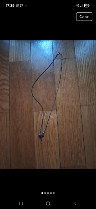 Colgante plateado con forma de flamenco