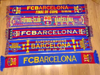 Lote 5 Bufandas FC Barcelona