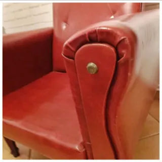 Sillón Vintage Piel Rojo Años 60