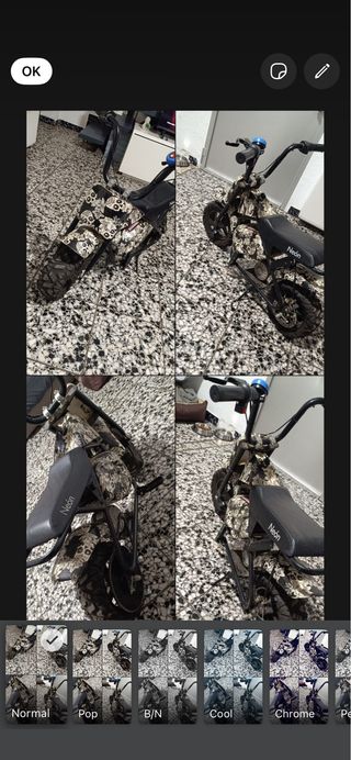 Moto eléctrica infantil calavera